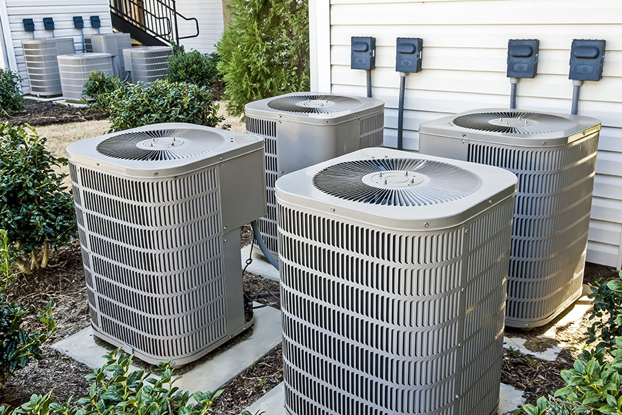 Quality air conditioning units like American Standard, Carrier, and Goodman for apartment and condo buildings in the Metro East area.