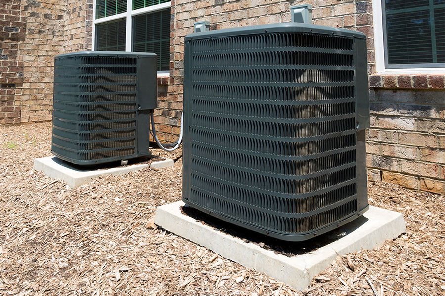 Two AC units attached to a condo in the Metro East and require repair from a refrigerant leak.